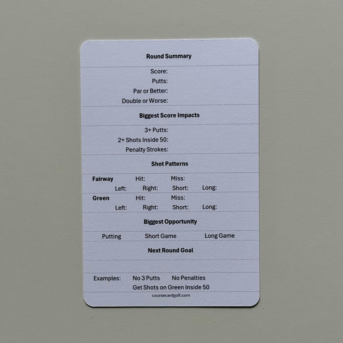 Course Card System