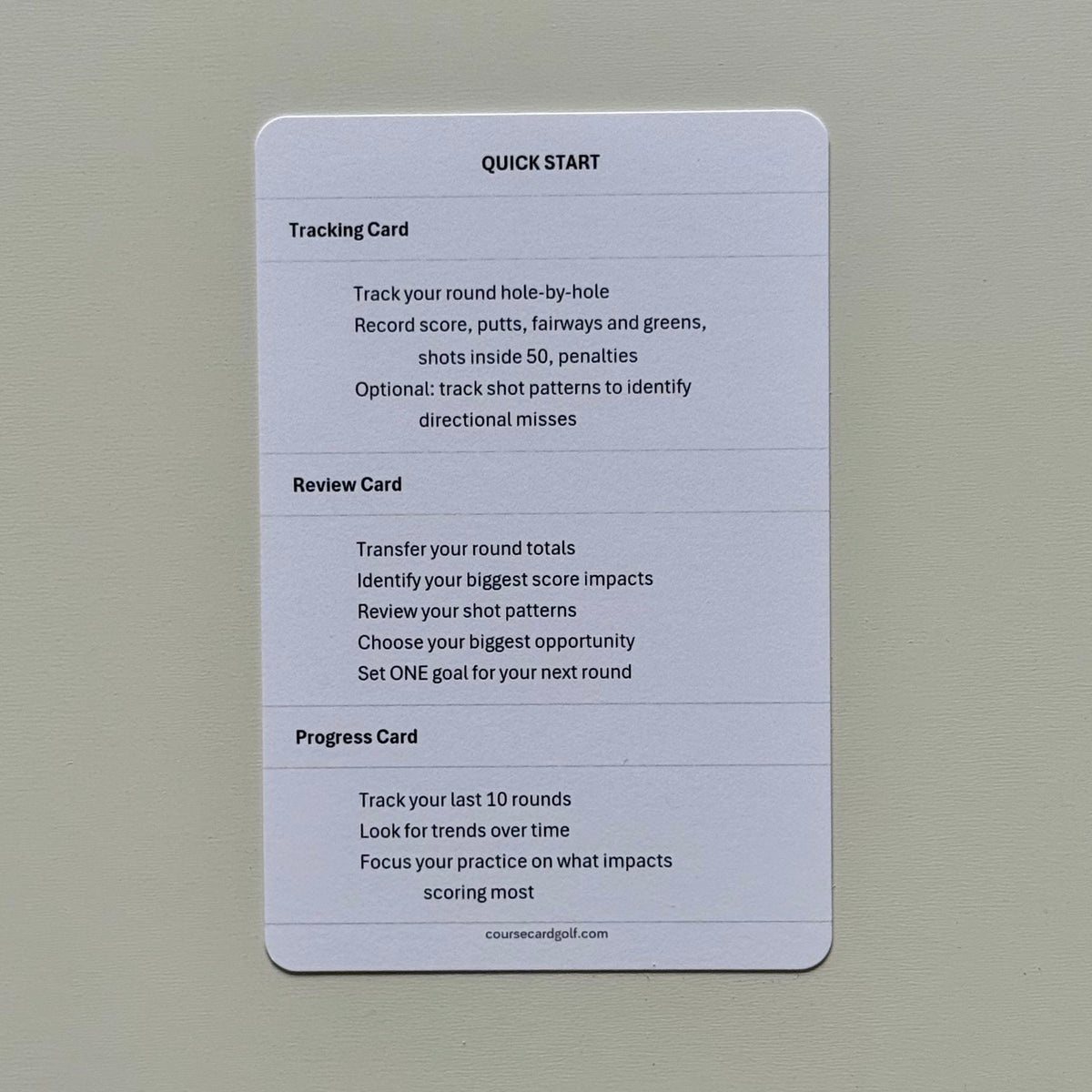 Course Card System