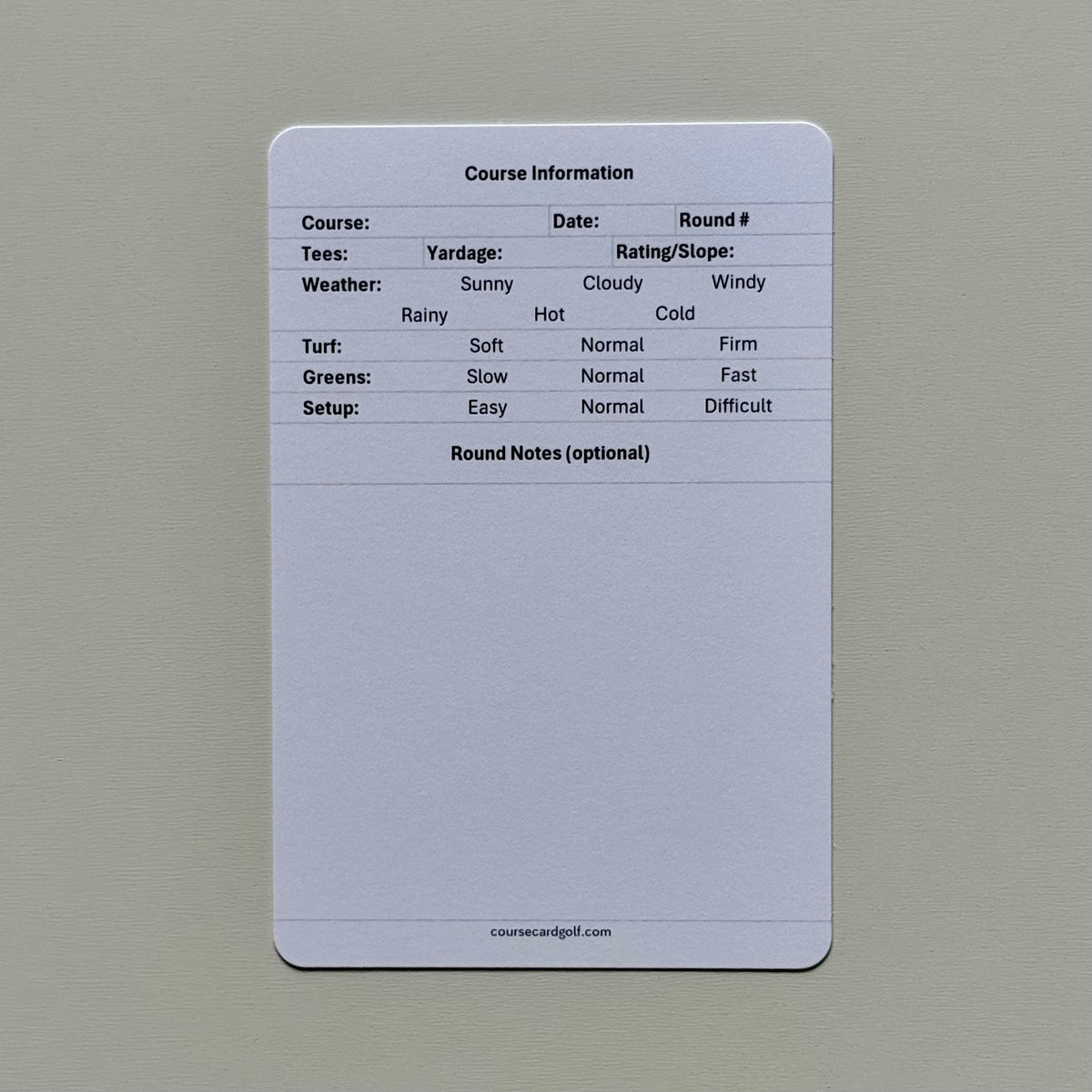 Course Card System