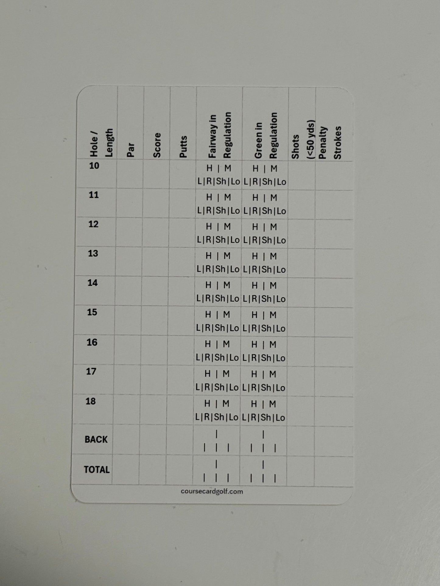 Course Card Pack