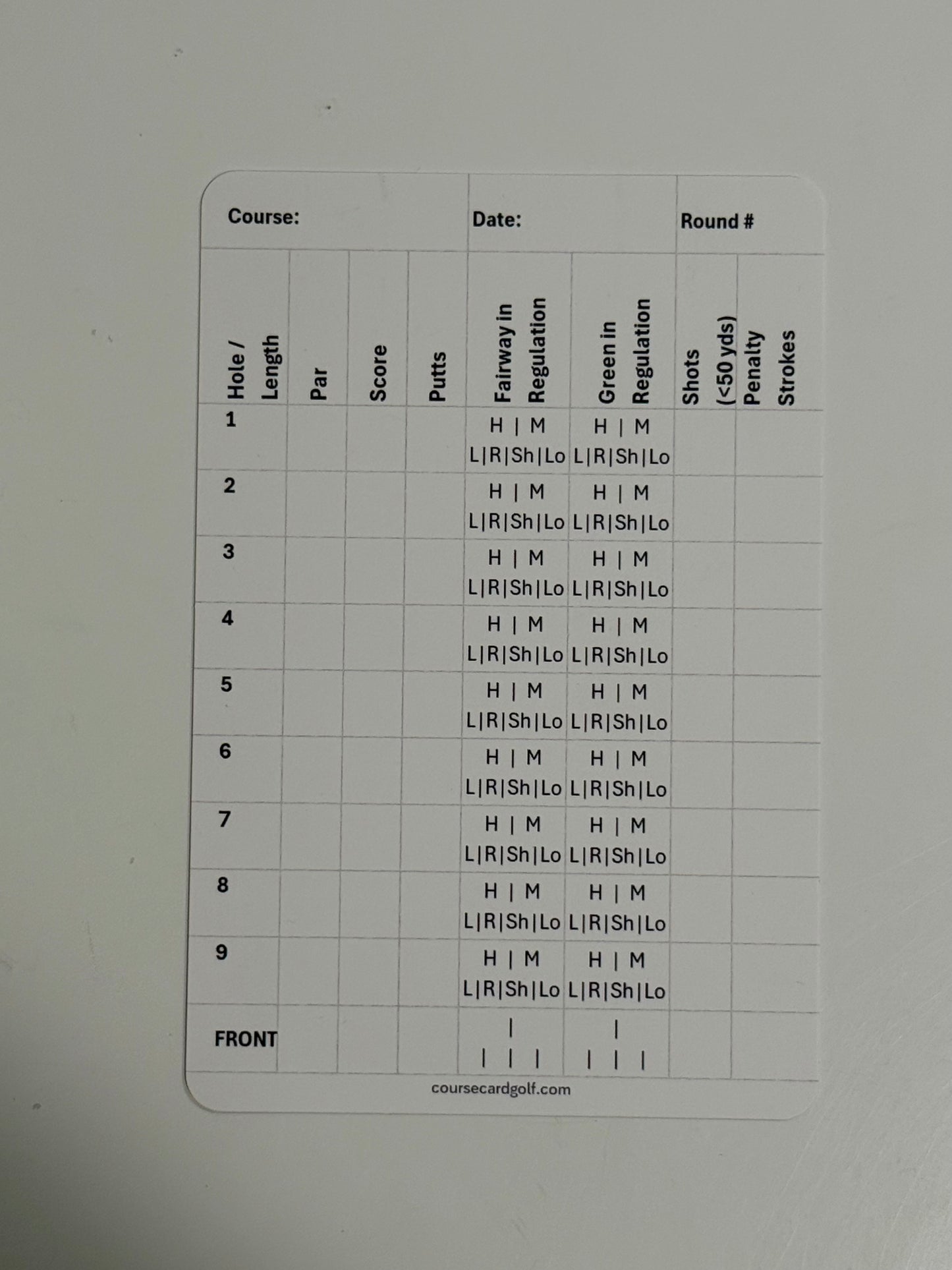 Course Card Pack