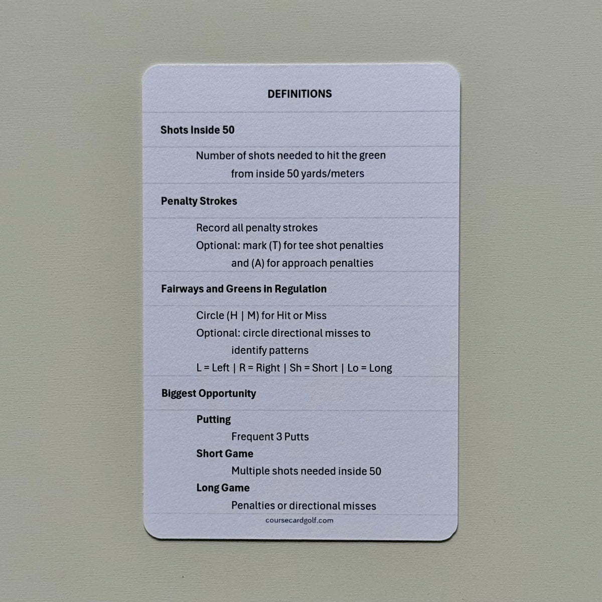 Course Card System